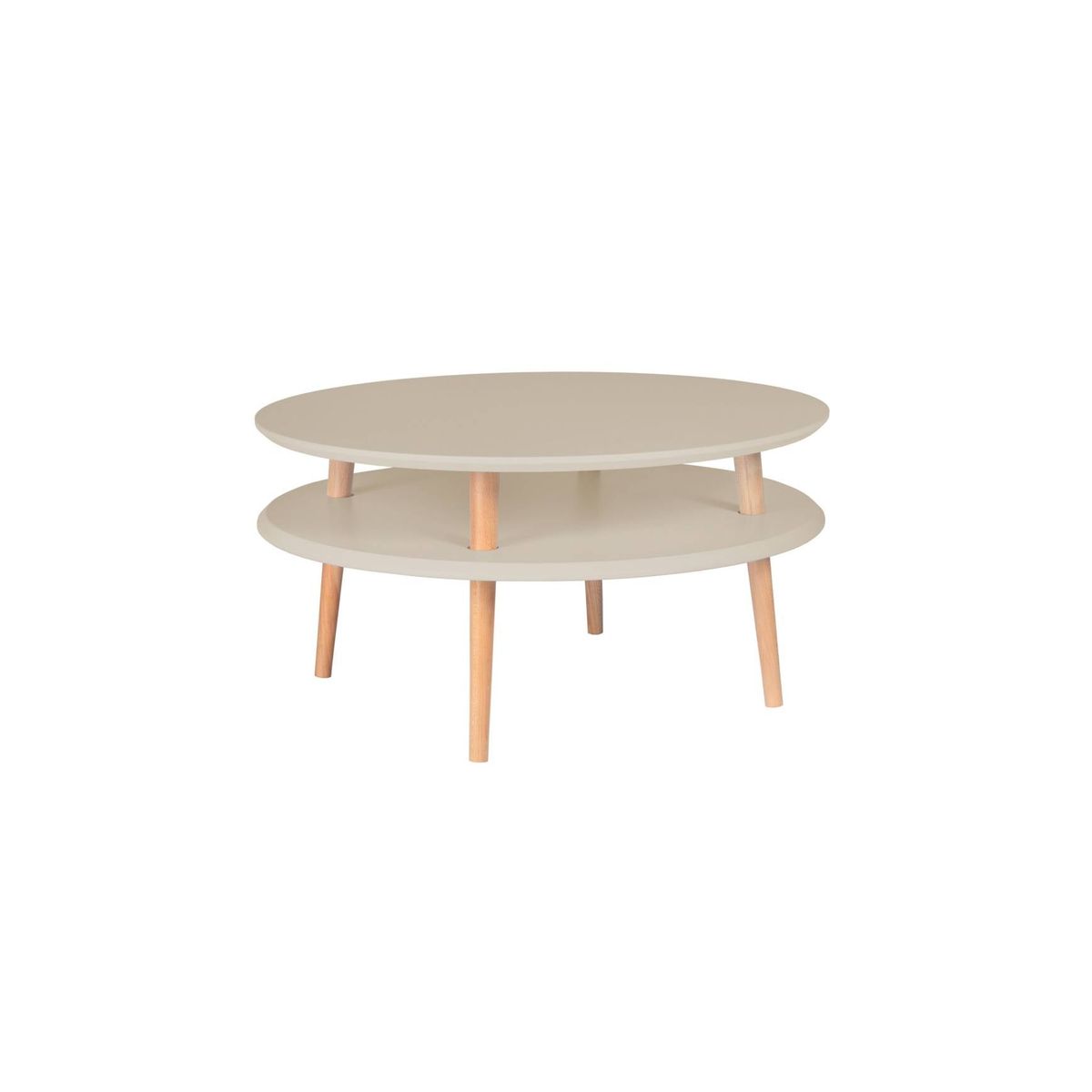 UFO Sofabord diameter 70cm x højde 35cm Brun Beige