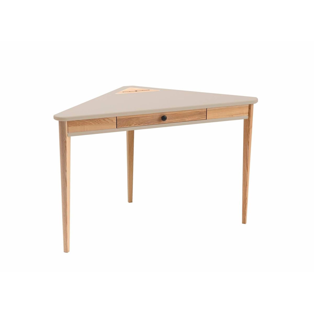 ASHME Hjørneskrivebord 114x85x85cm - Brun Beige