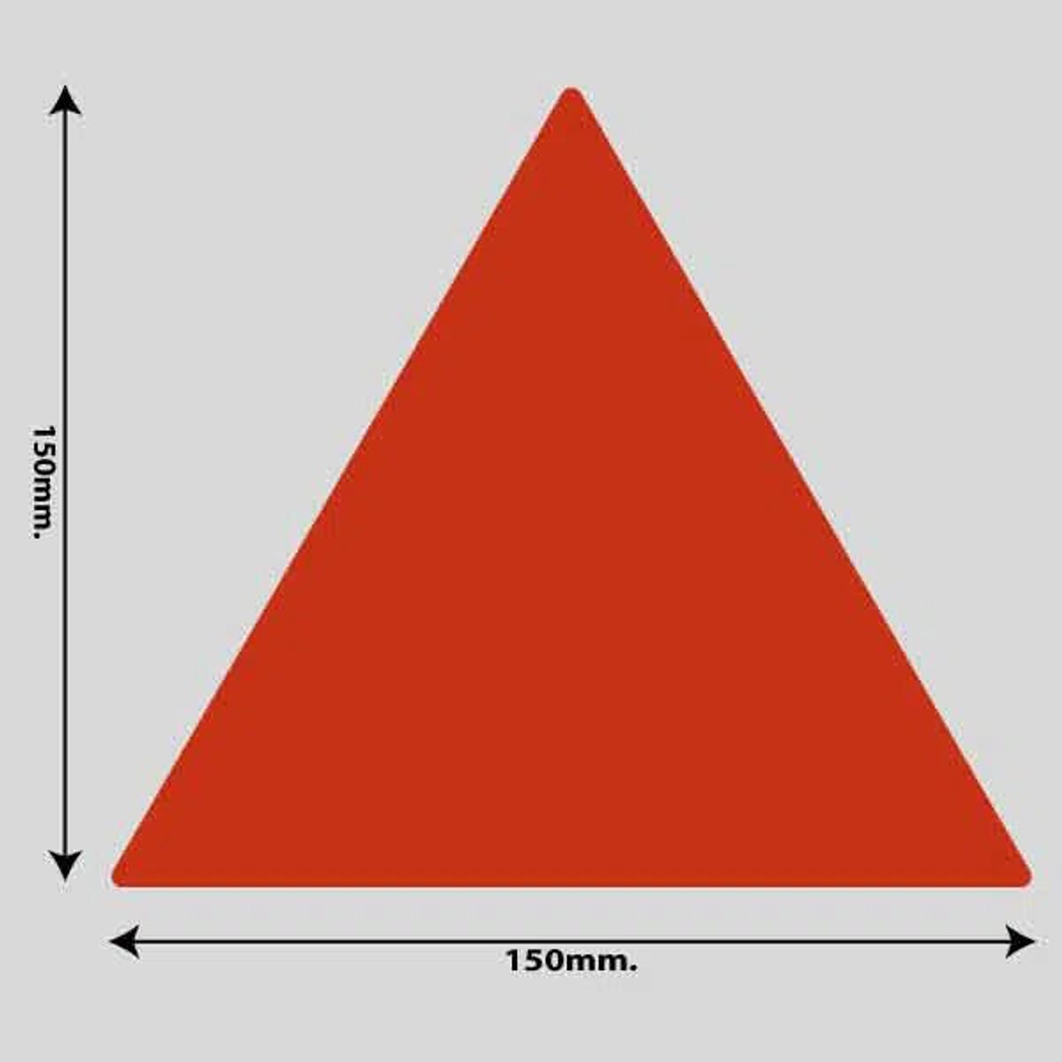 Gulvmarkerings Tape og Symboler. - Rød / Trekant 150mm x 150mm (10 stk. pakke)