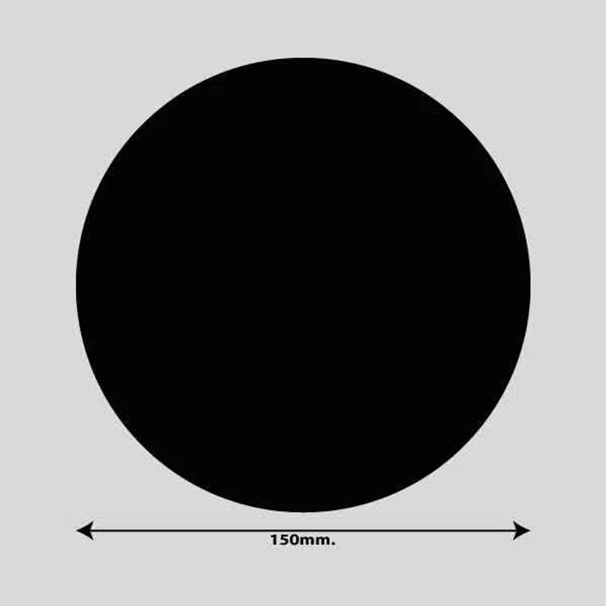 Gulvmarkerings Tape og Symboler. - Sort / Cirkel Ø150mm (10 stk. pakke)