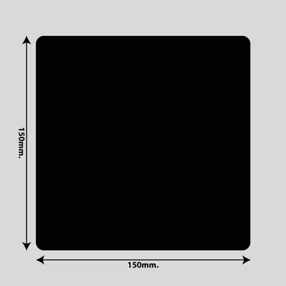 Gulvmarkerings Tape og Symboler. - Sort / Firkant 150mm x 150mm (10 stk. pakke)