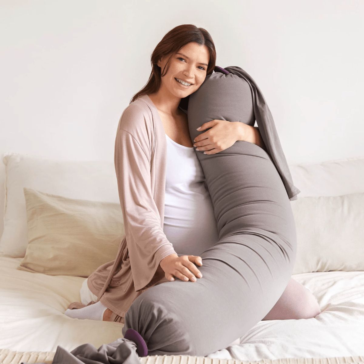 Swirly ComfortPillow Ergonomisk Graviditetspude - Grå