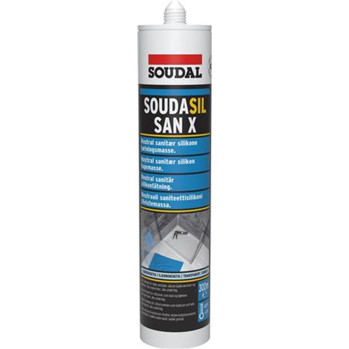 Sanitetssilikone Fugemasse 300Ml Trans.