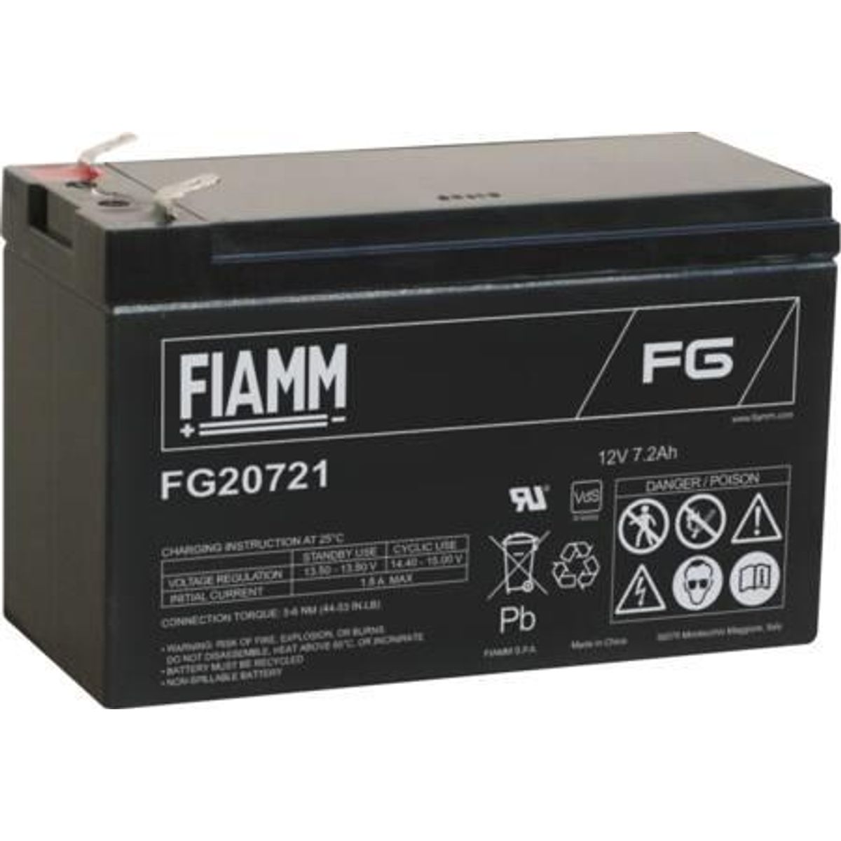 Fiamm Blybatteri 12V/7,2Ah