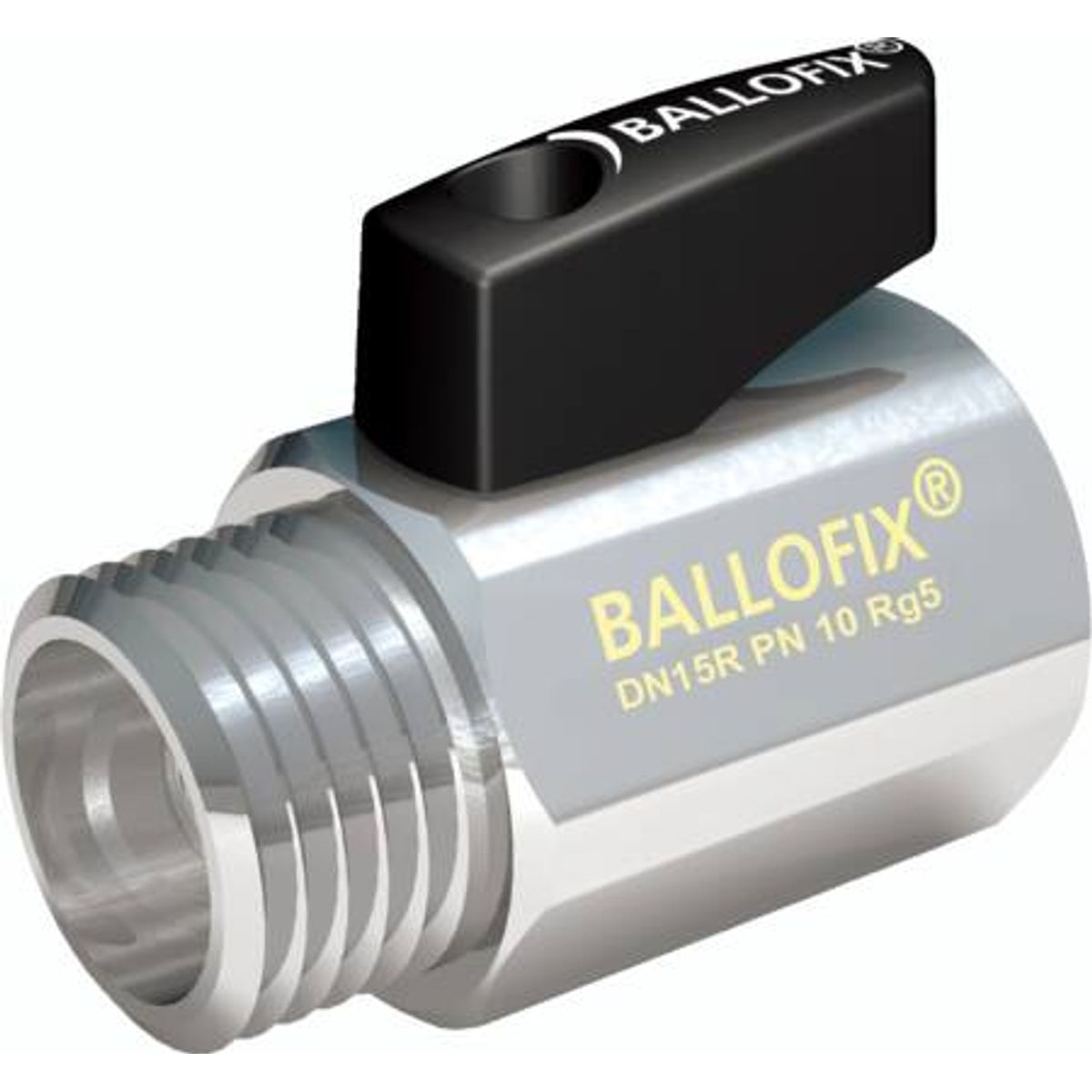 Ballofix 1/2" Rødgods Krom Muffe/Nippel