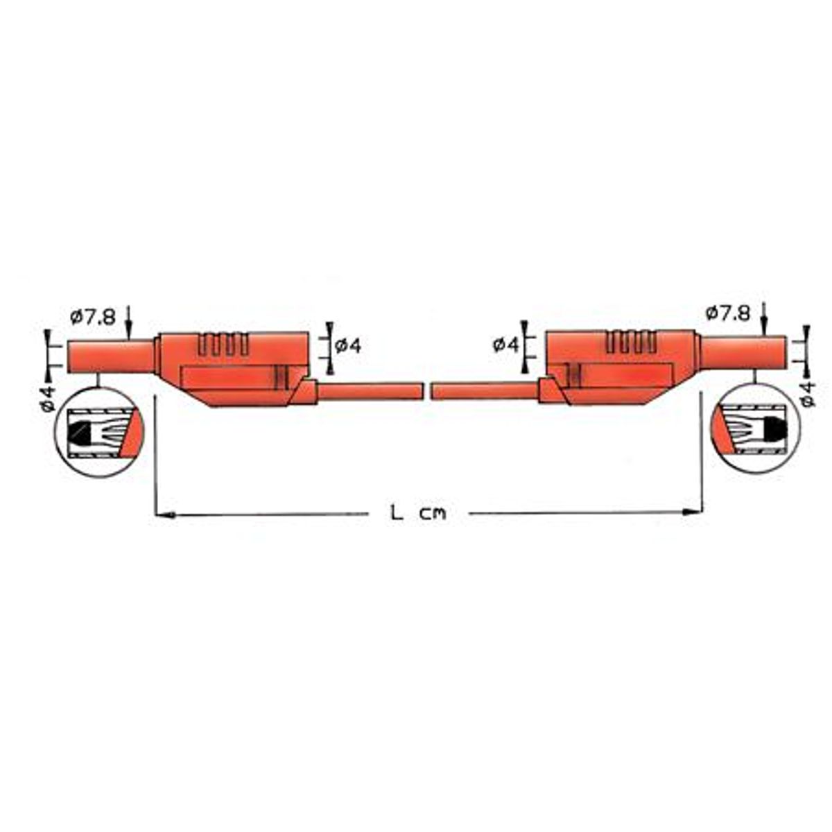 Prøveledning 200Cm Sort M/Stik