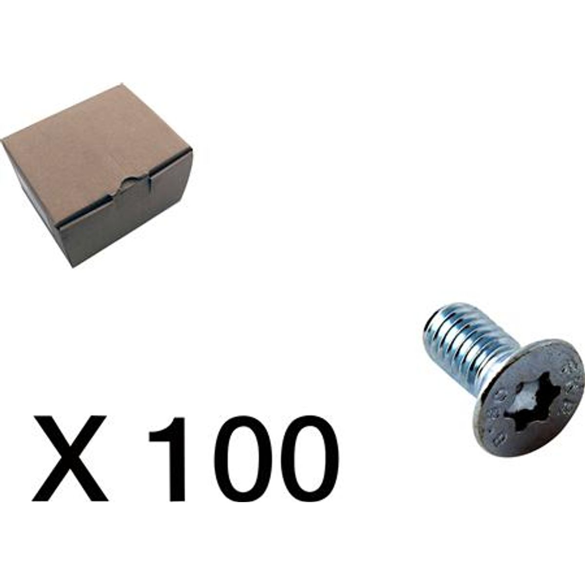 Skrue, Undersænket, Torx 100 Stk