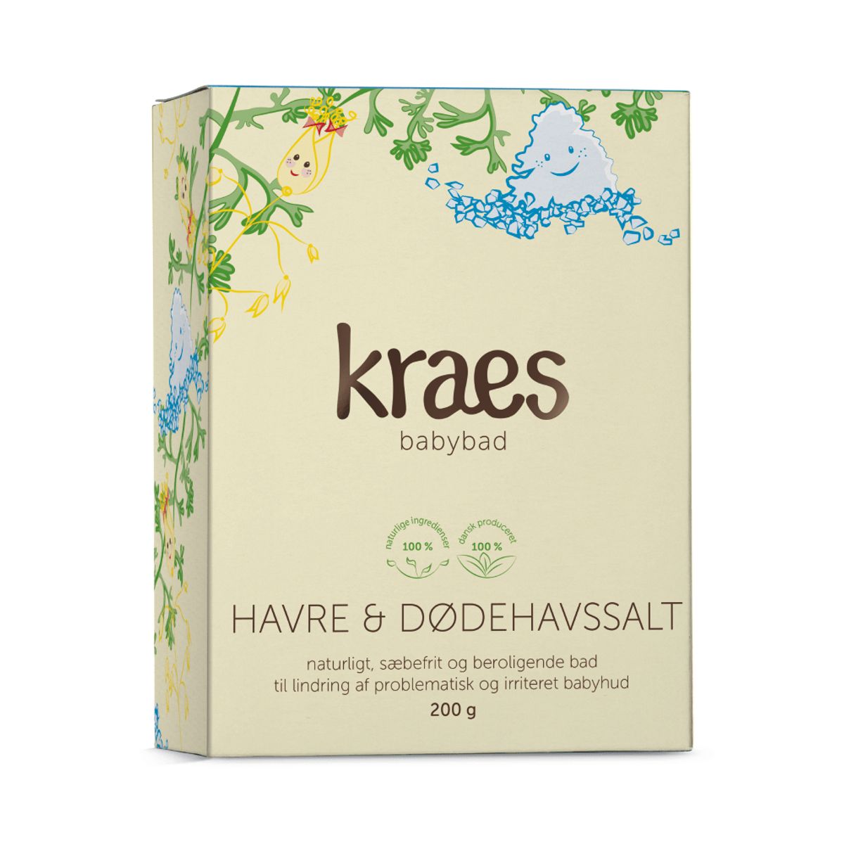 Kraes Babybad Havre & Dødehavssalt - 200 g - KRAES - Babypleje - GladeRollinger.dk