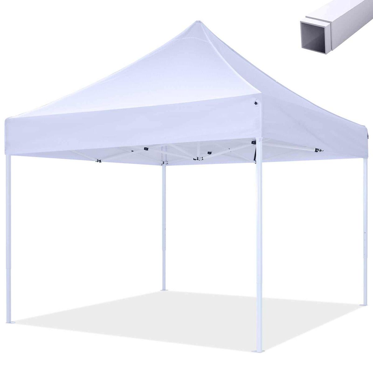 Pavillon Easy Up - 3x3m - Stål - Comfort - Sort