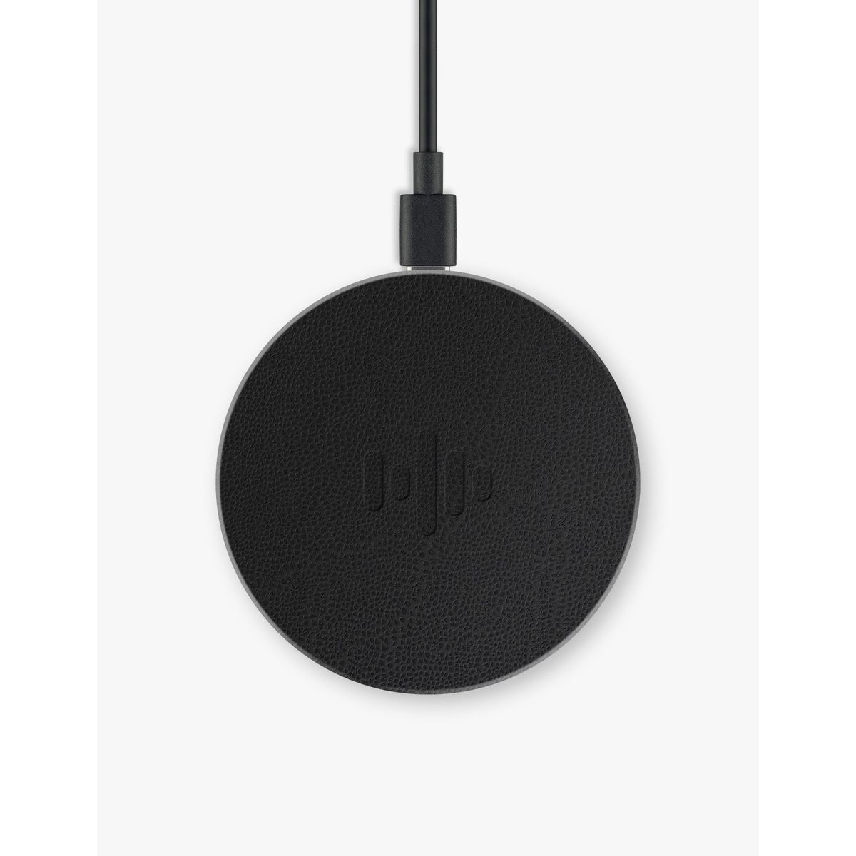 Wireless Oplader (QI Charger) I sort læder