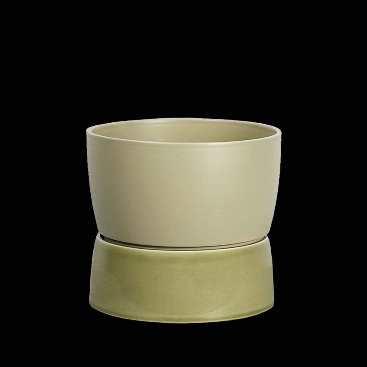 Two Tone Planter Floor, Small - Artichoke green