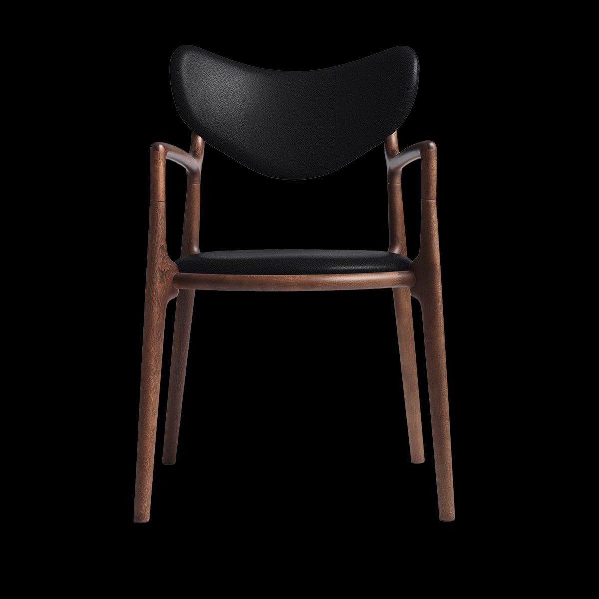 Salon - Walnut Stained Beech Standard Black