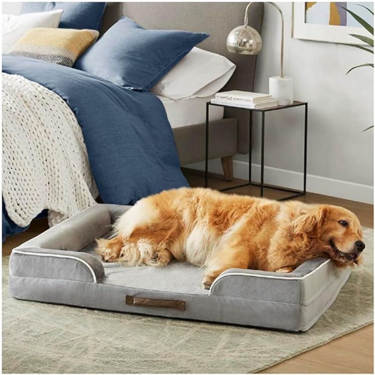 Pawpals Memory foam Hundeseng - XL (106x80x18cm) / Grå