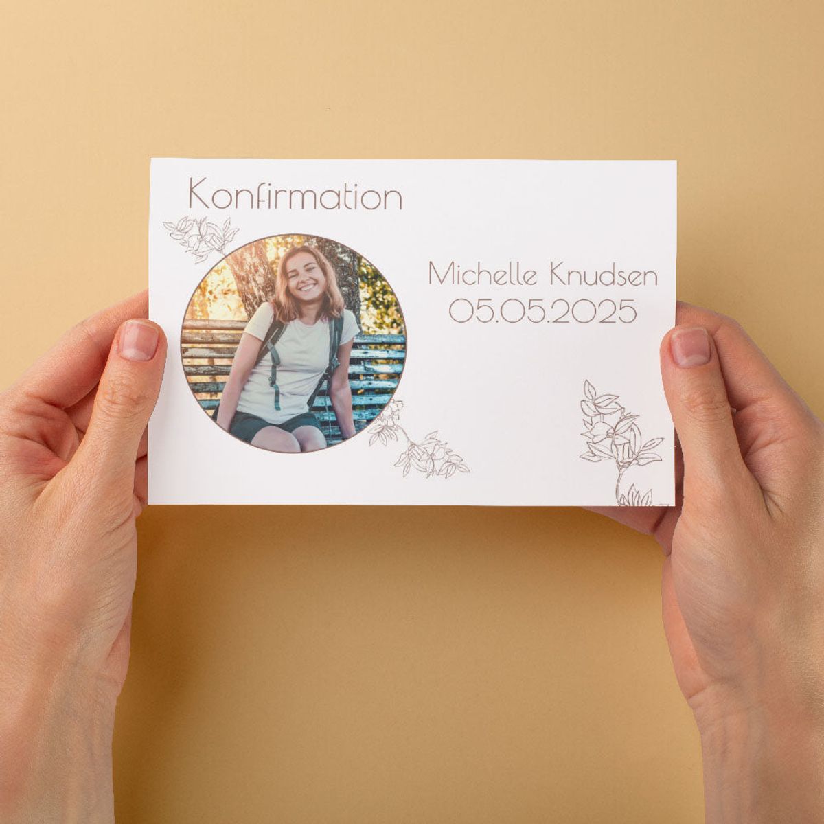 Indbydelse til konfirmation - Design 6