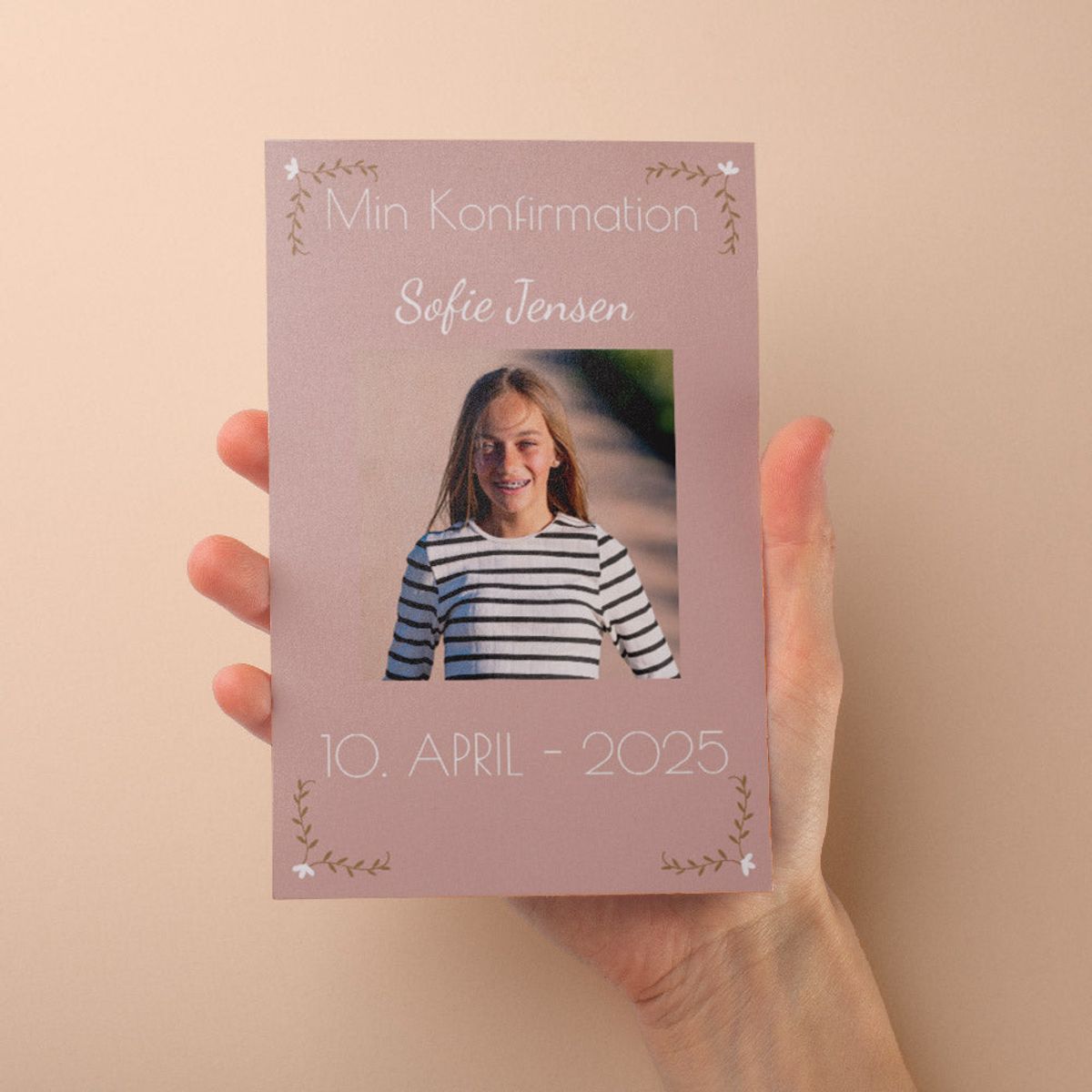 Indbydelse til konfirmation - Design 8