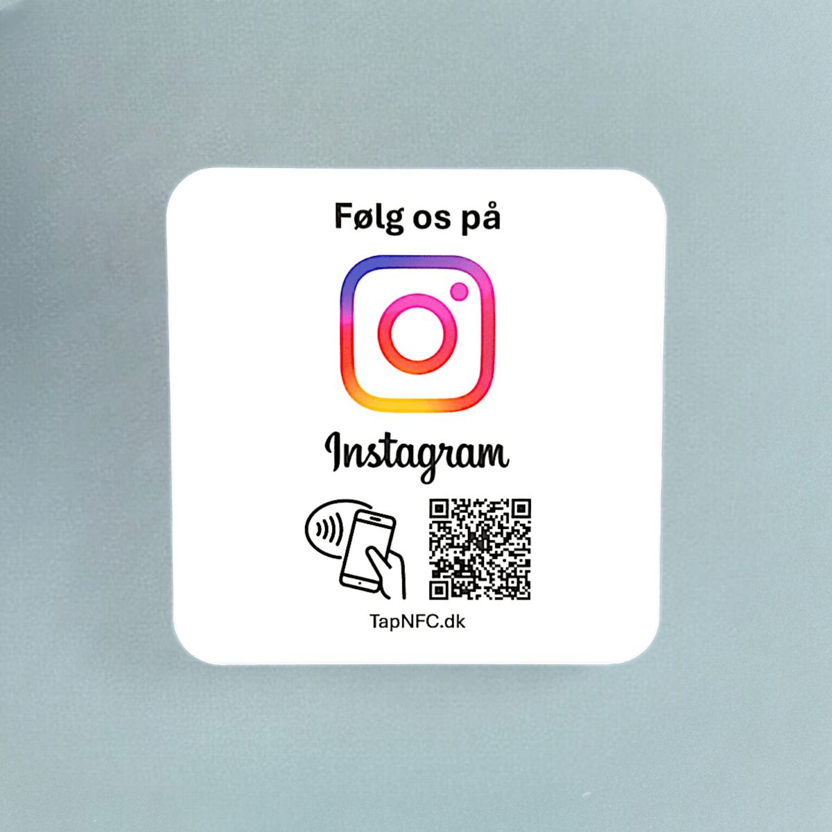 Følg os på Instagram selvklæbende pad