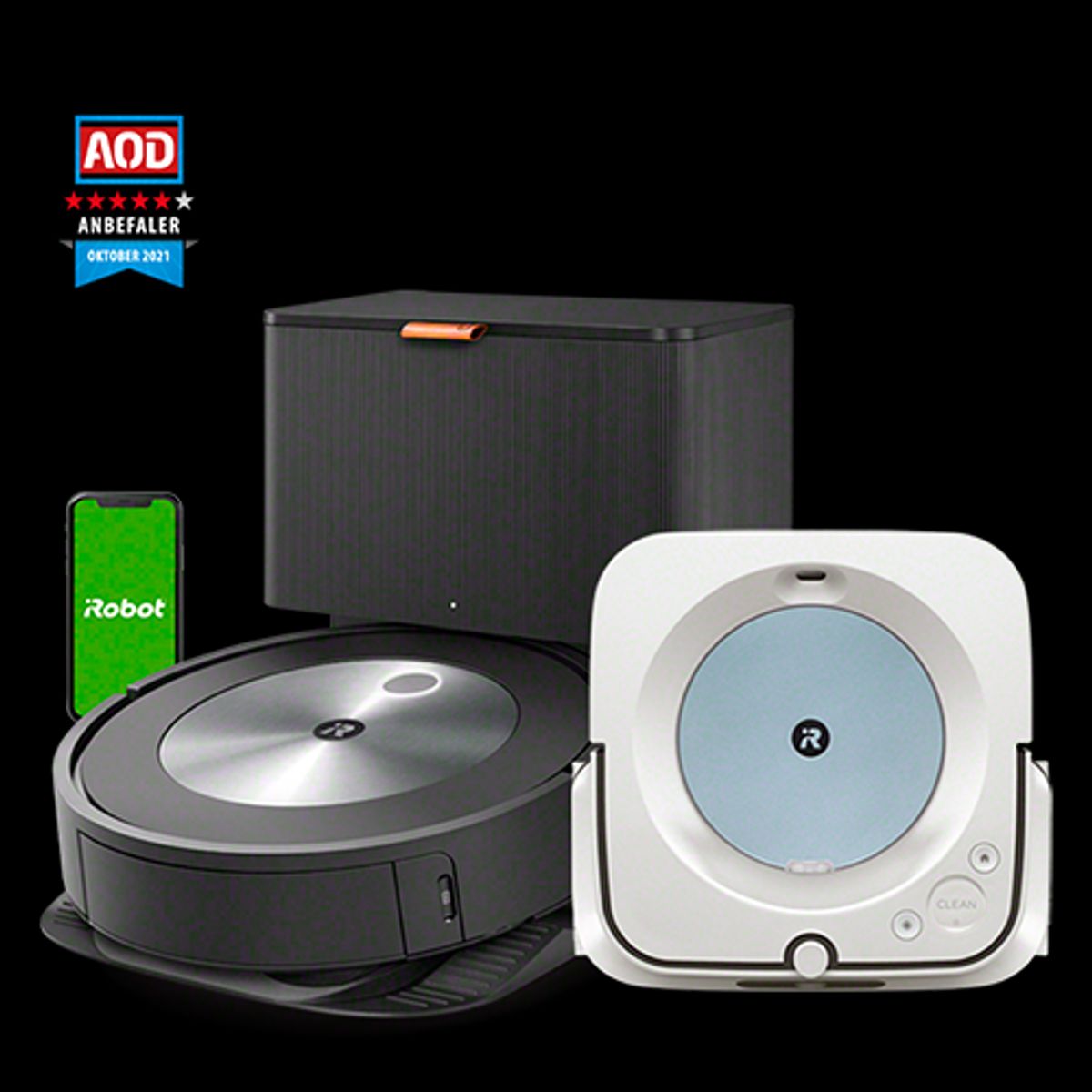 Roomba® j7+ & Braava jet® m6 hvid/blå Bundle