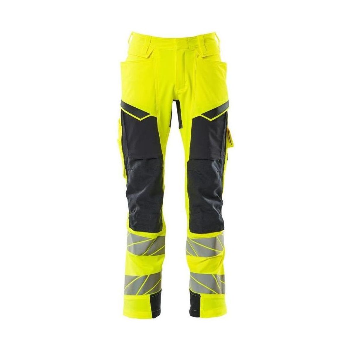 Mascot® Accelerate Safe Arbejdsbukser med knælommer Full Stretch 19279-510-17010 hi-vis gul/mørk marine