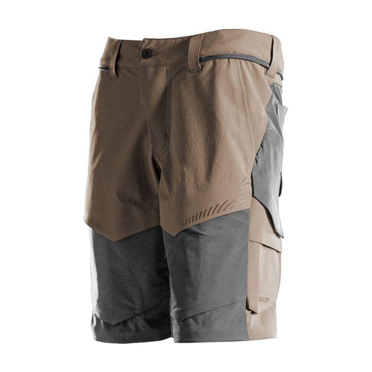 Mascot® Customized Shorts, Stretch, lav vægt 22149-605 - mørk sand/stengrå