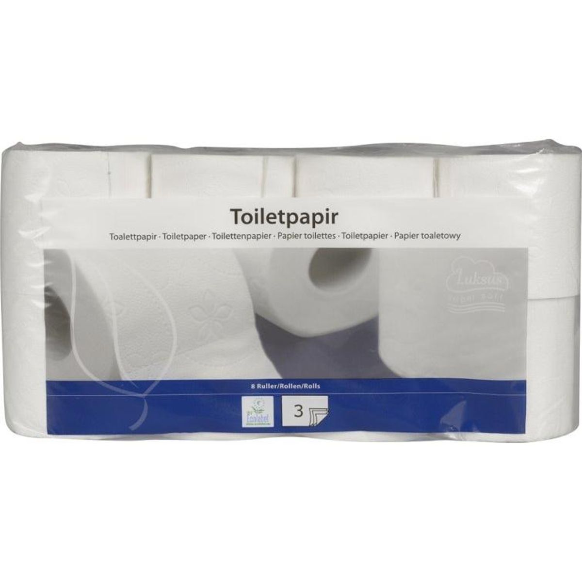 Abena - Toiletpapir, 3-lags, 100% nyfiber - Hvid, 64 ruller pr. pakke