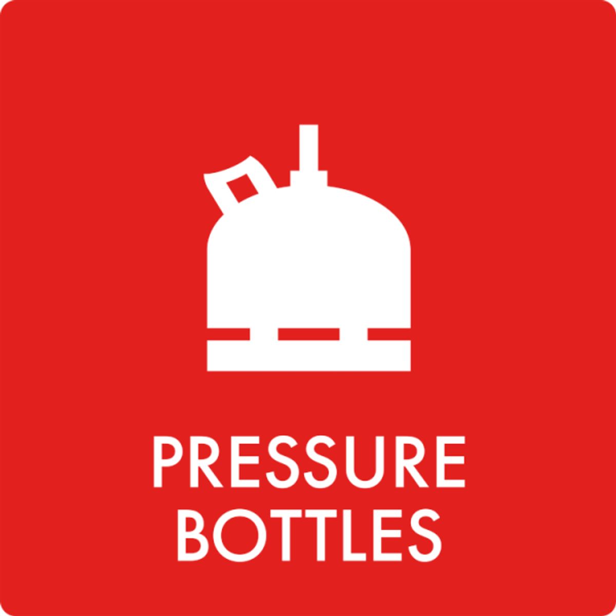 Affaldsskilt Pressure bottles