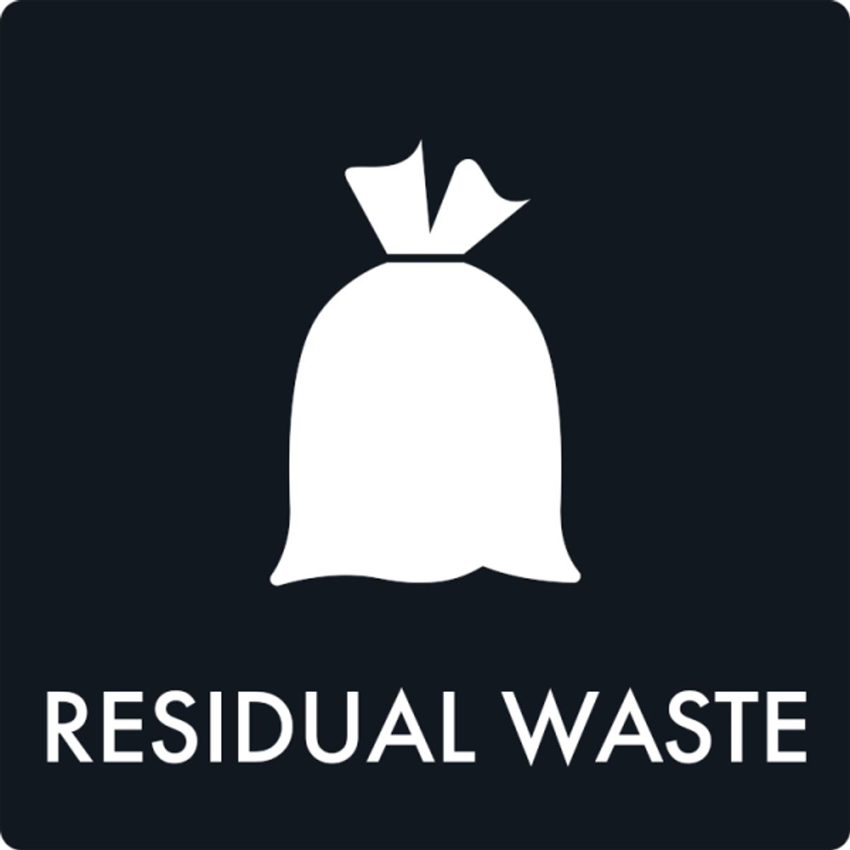 Affaldsskilt Residual waste