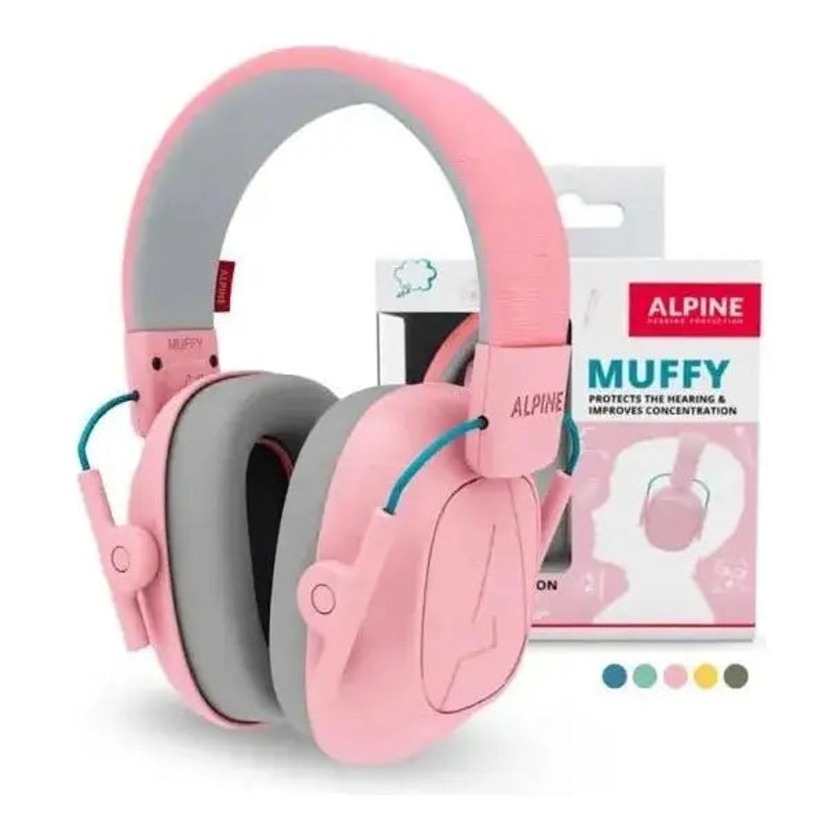 Alpine Muffy Pink høreværn til børn pink SNR 25 dB