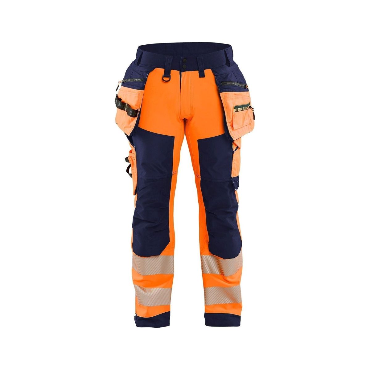 BLÅKLÄDER 1820 High Vis Softshell Buks - High Vis Orange/Marineblå Herre