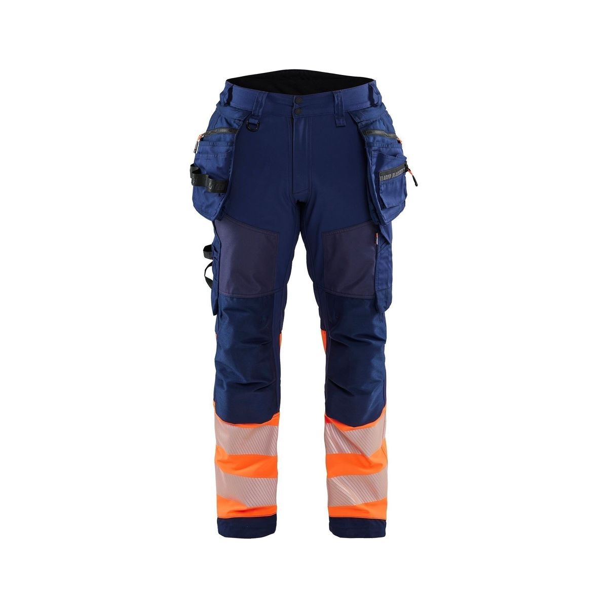 BLÅKLÄDER 1821 High Vis Softshell Buks - Marineblå/High Vis Orange herre