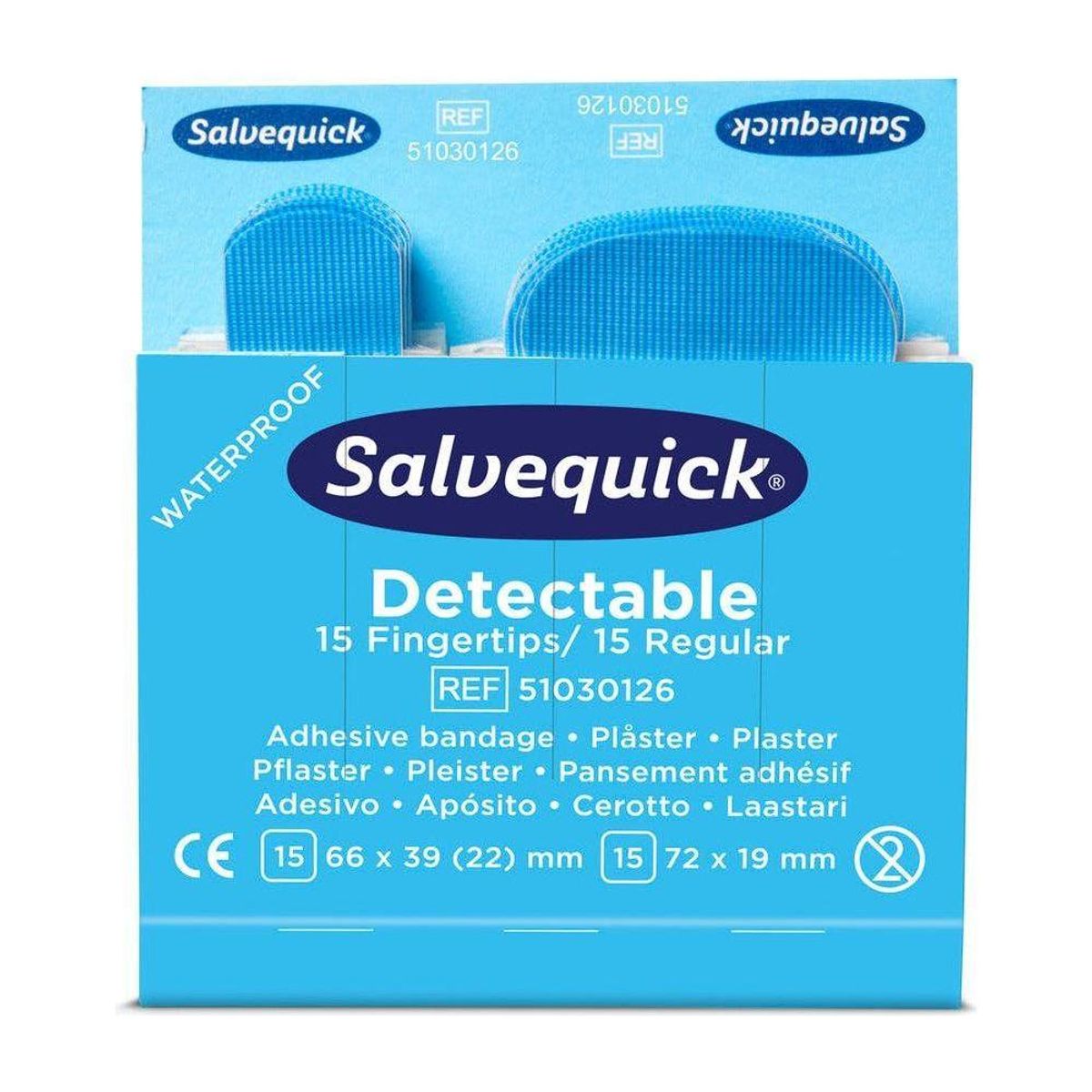 Cederroth Salvequick Fingertopp/Normal Blue Detect