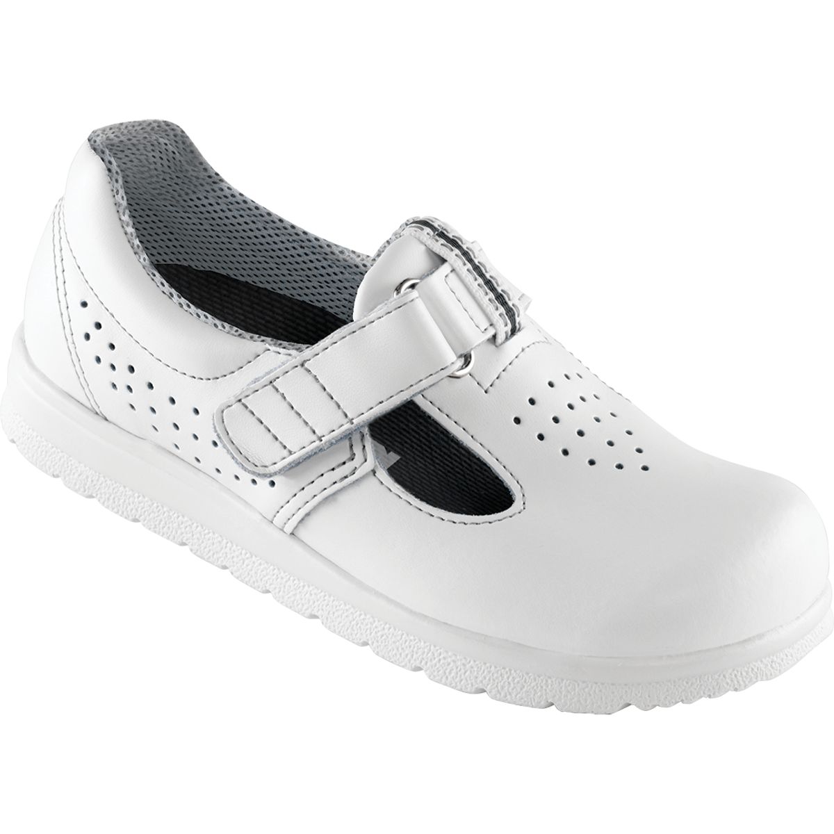 Euro-Dan CLASSIC sko med velcro og perforering 128-01 - Outlet