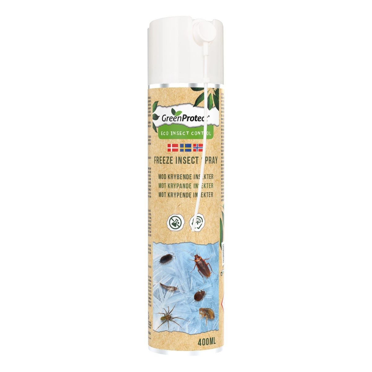 GreenProtect Freeze Insektspray 400 ml Effektiv Frostspray mod Kravlende Insekter