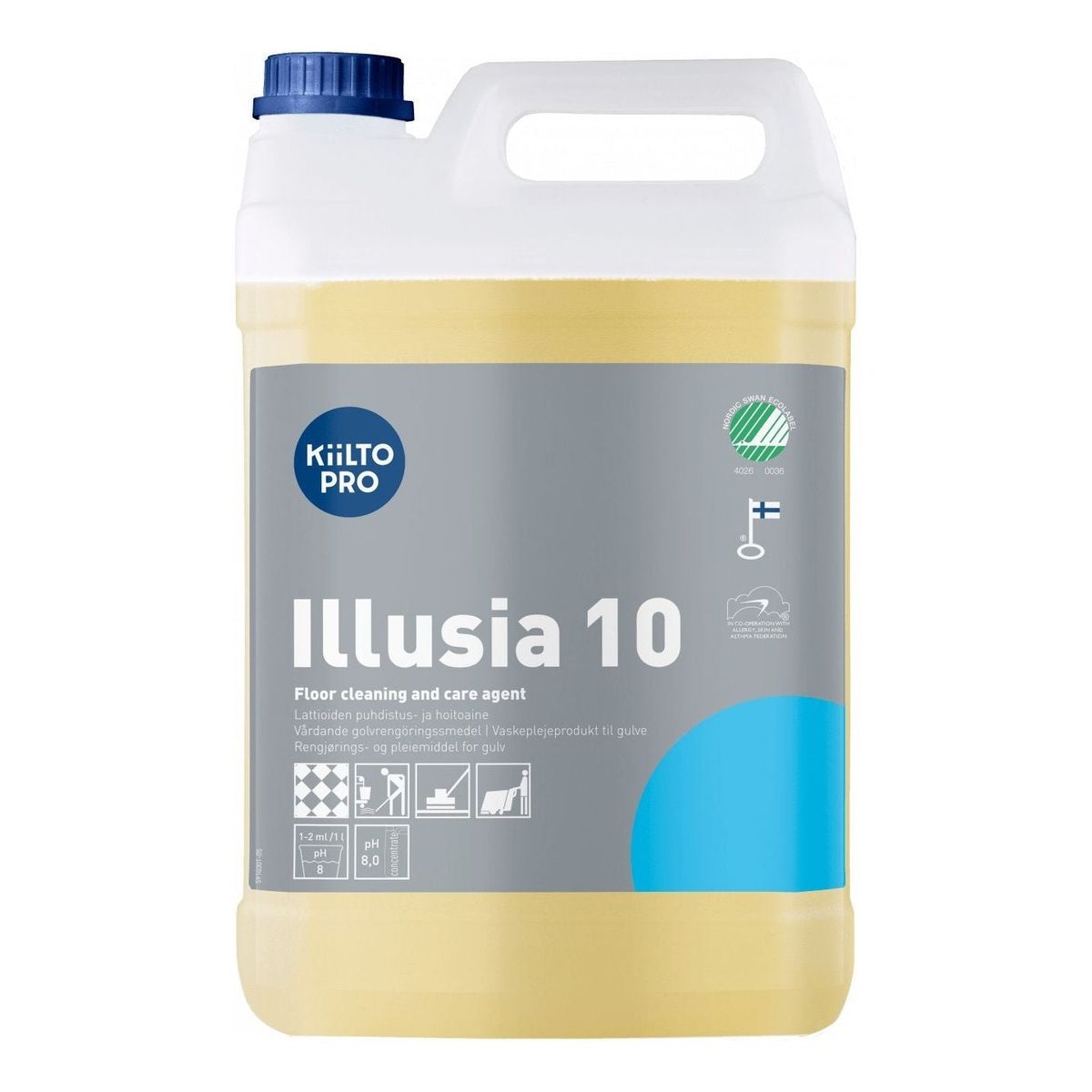 Kiilto Pro Illusia 10 vaskeplejemiddel 1 Liter / 5 Liter