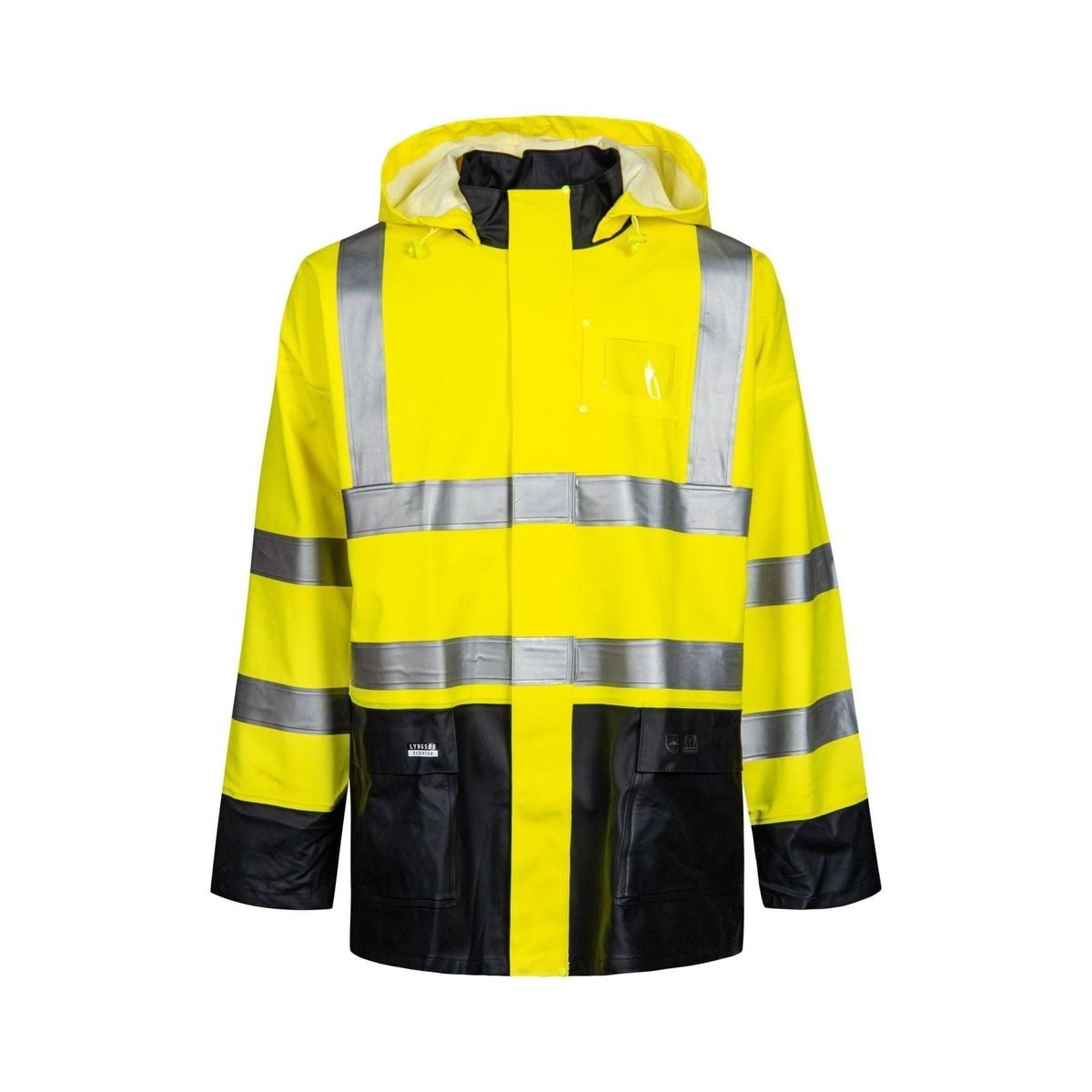 Lyngsøe Hi-vis regnjakke i kraftig PU/PVC kvalitet LR9015