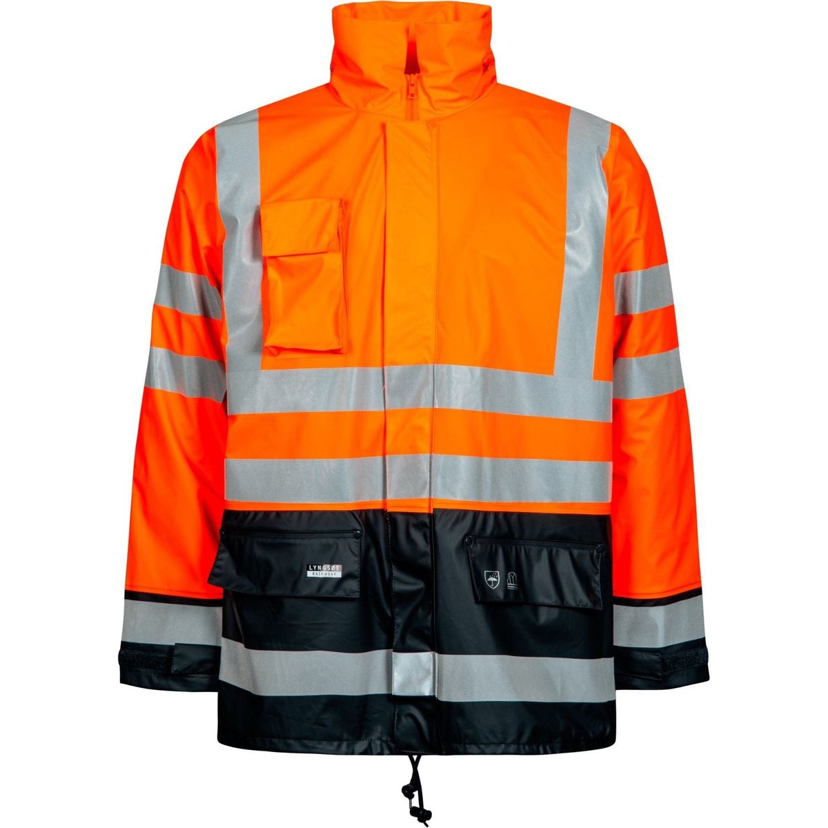 Lyngsøe Hi-vis vinterregnjakke PU m. aftagligt foer LR32