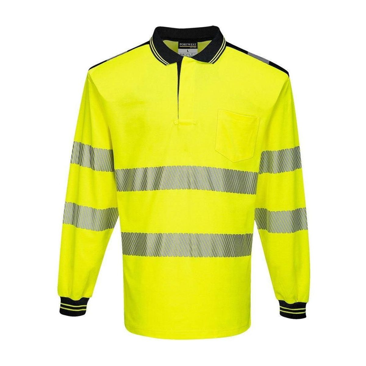 Portwest PW3 Hi-Vis Langærmet Polo T184