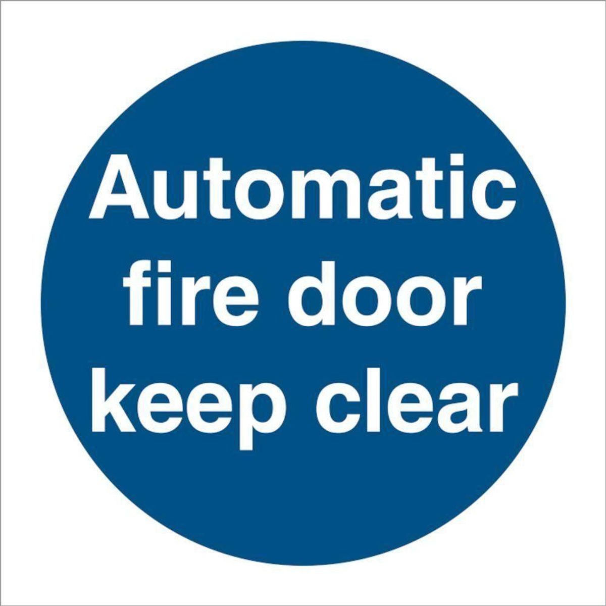 Sign IMO Automatic fire door keep clear 106121