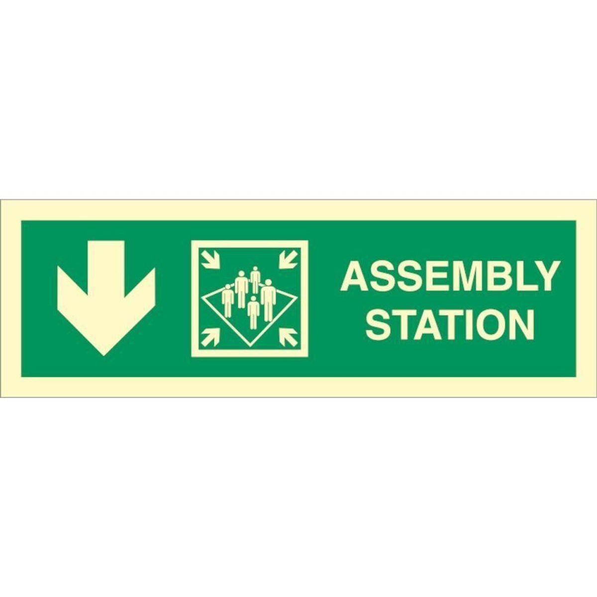 Sign IMO Assembly station arrow down 100054