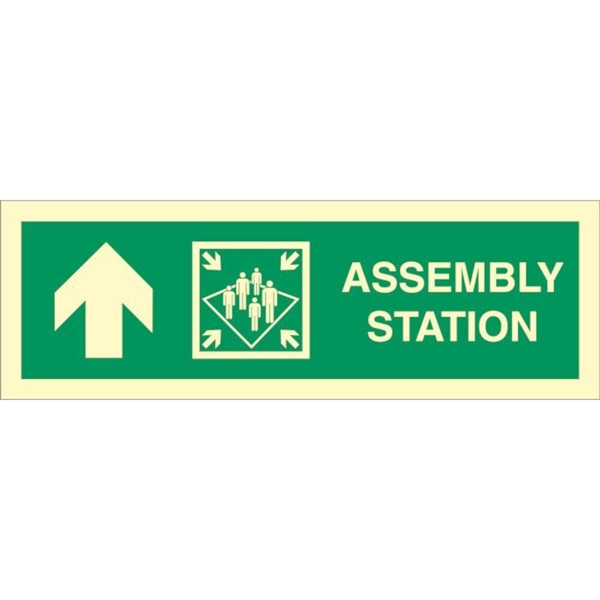 Sign IMO Assembly station arrow up 100050