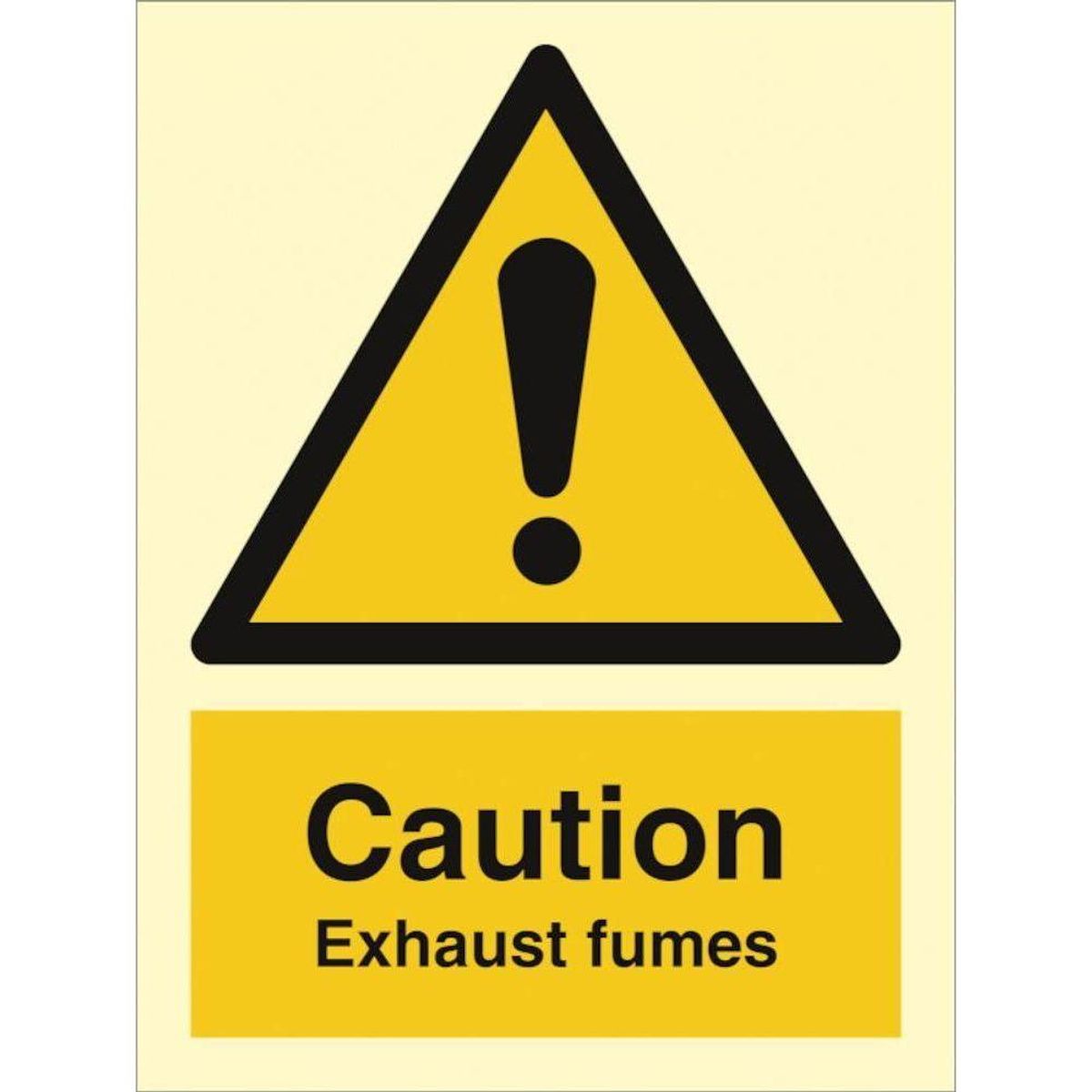 Sign IMO Caution Exhaust fumes 107063