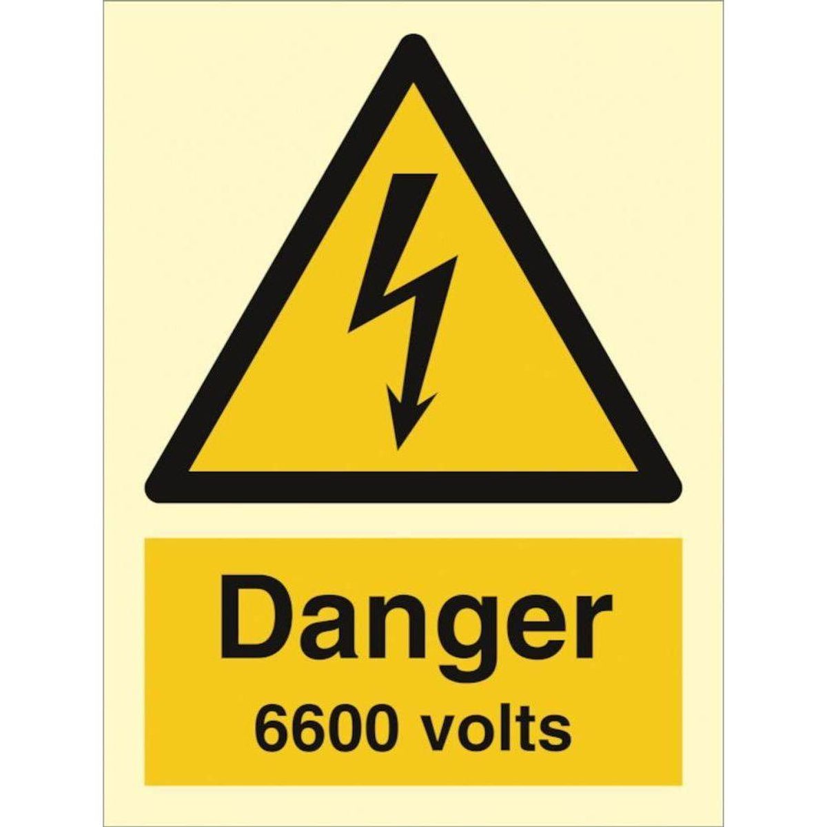 Sign IMO Danger 6600 volts 107056