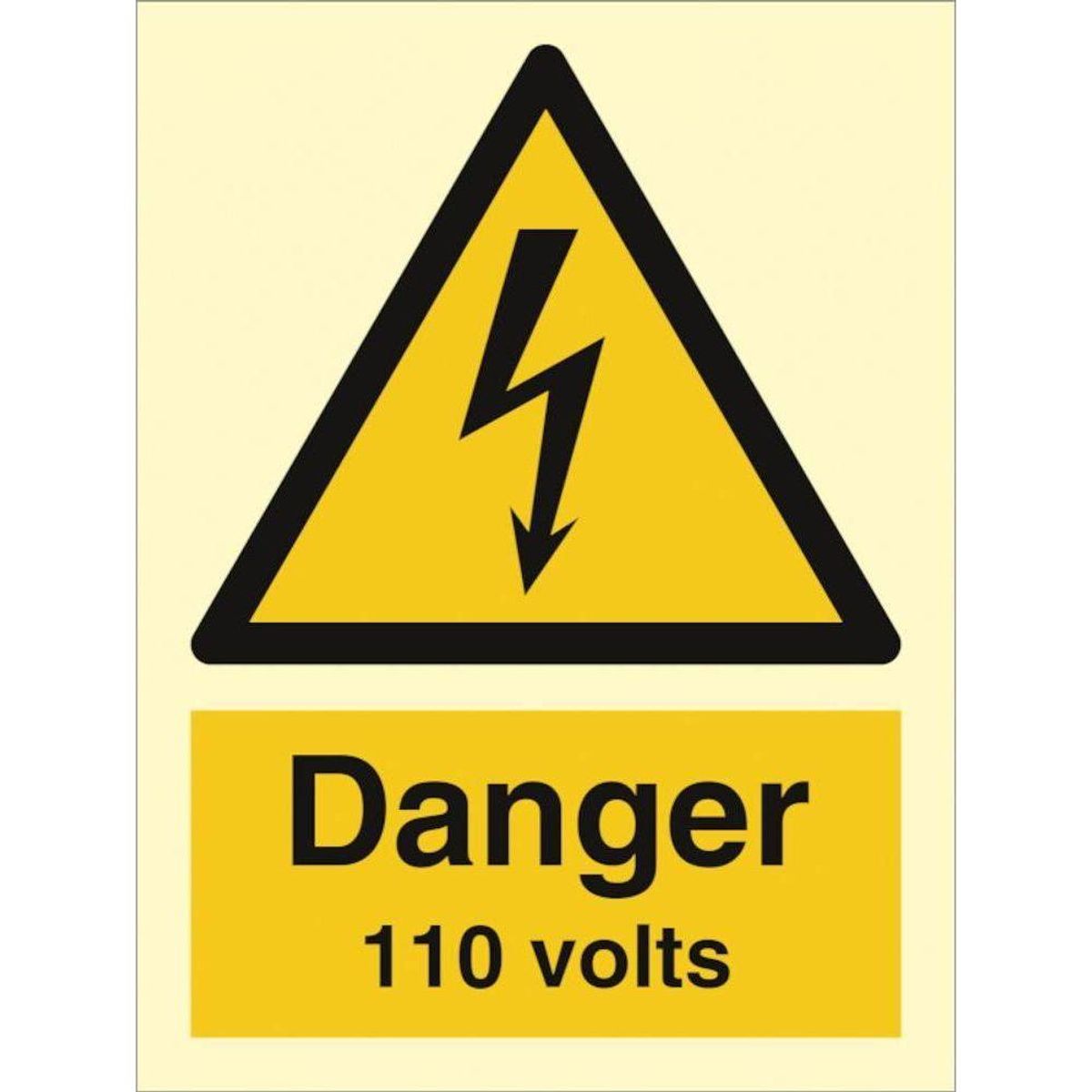 Sign IMO Danger 110 volts 107035