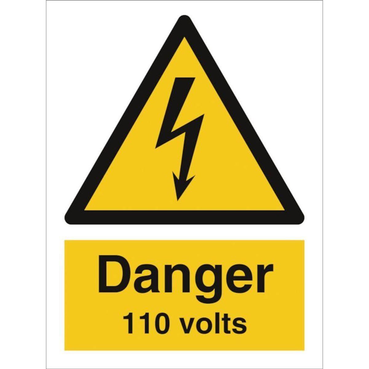 Sign IMO Danger 110 volts 107035