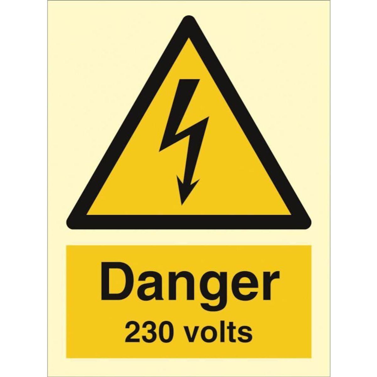 Sign IMO Danger 230 volts 107054