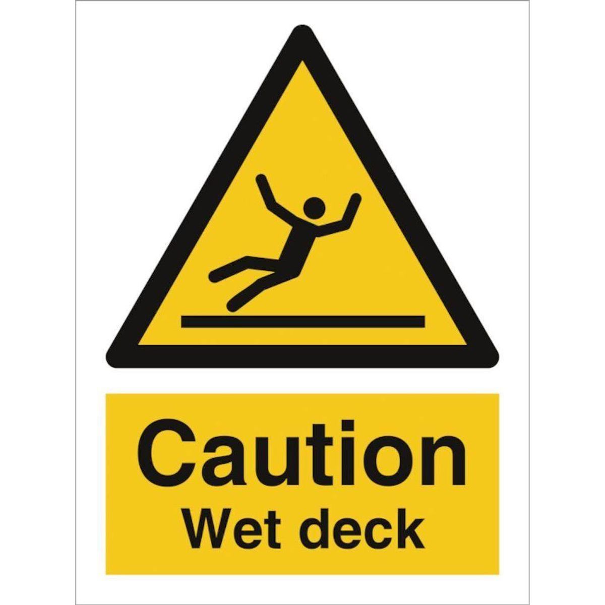 Sign IMO Danger wet deck 107093