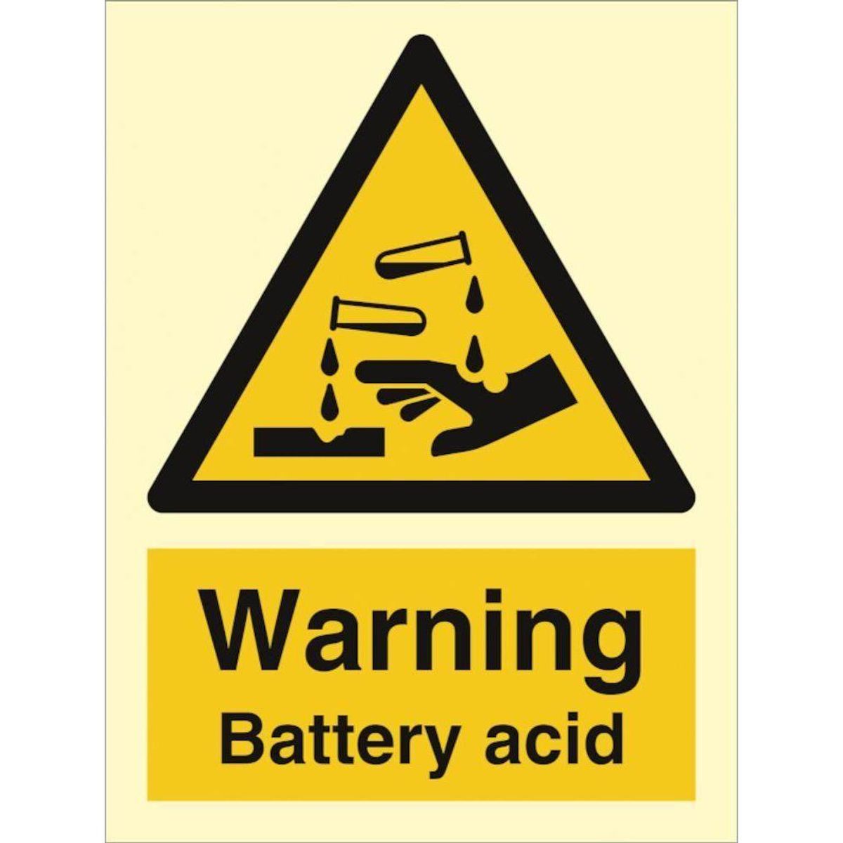 Sign IMO Danger Battery acid 107046