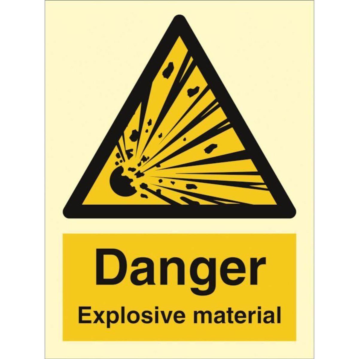 Sign IMO Danger Explosive material 107023