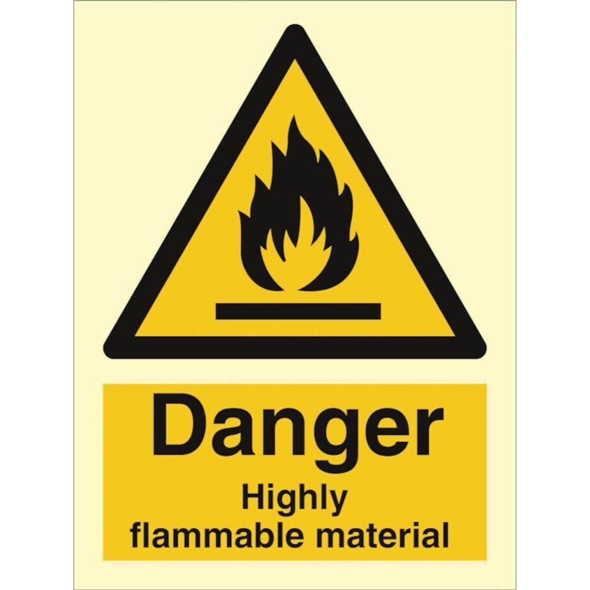 Sign IMO Danger Highly flammable material 107071