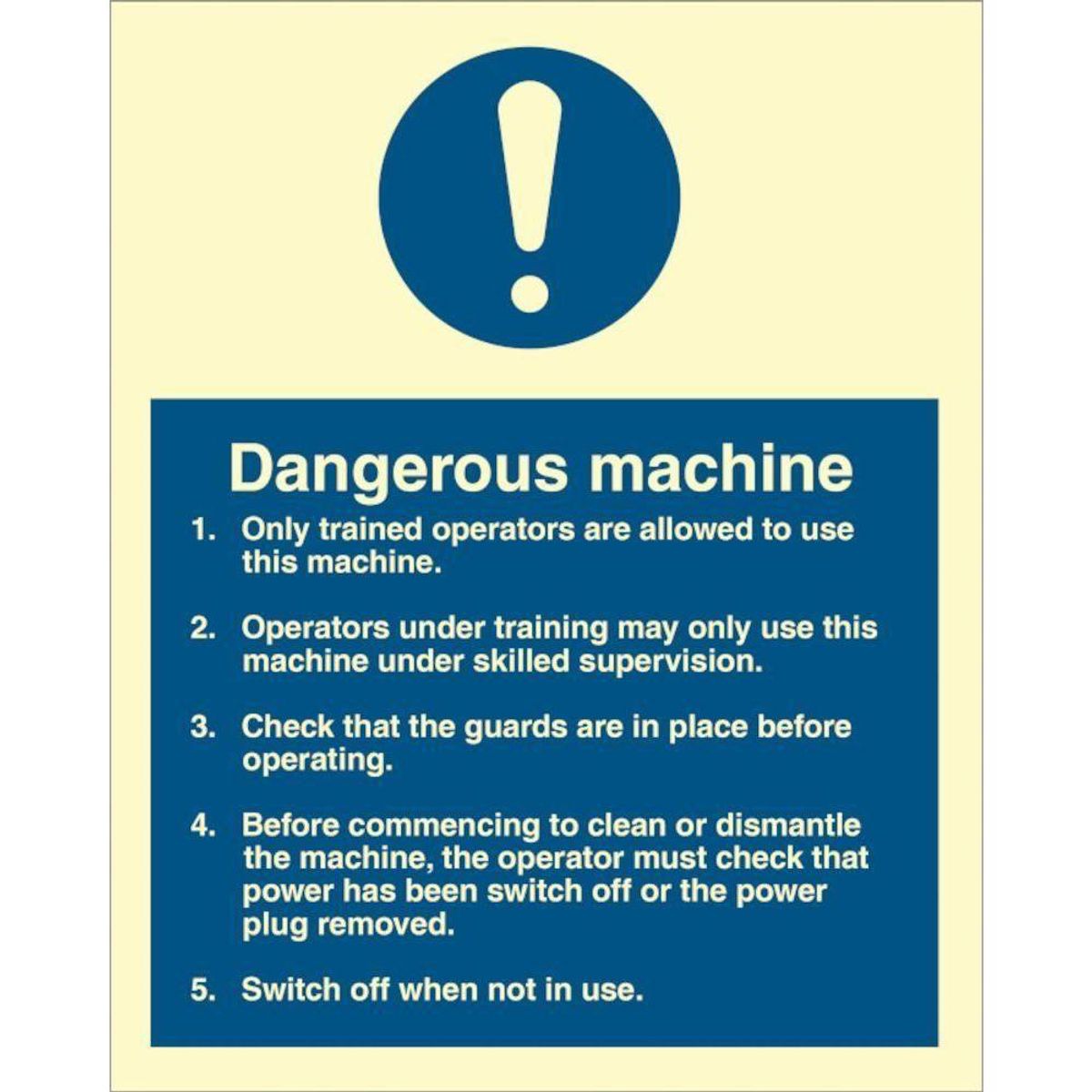 Sign IMO Dangerous Machine 106090