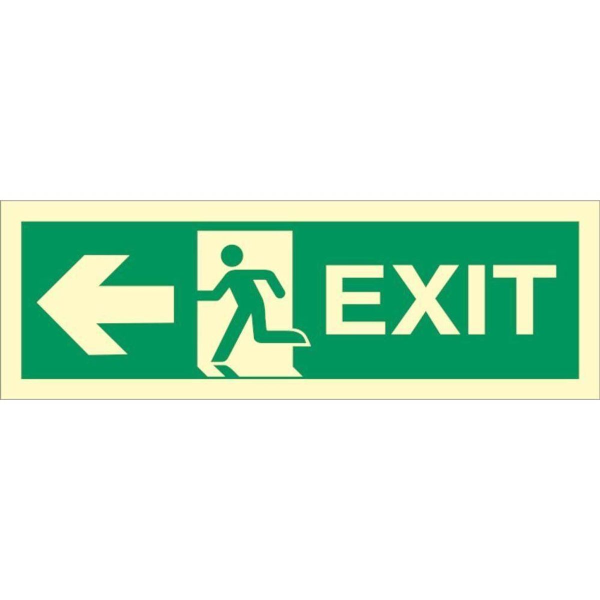 Sign IMO Exit left, arrow left 100007